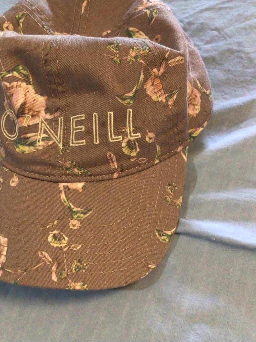 O'Neill Brown Floral Embroidered Baseball Cap